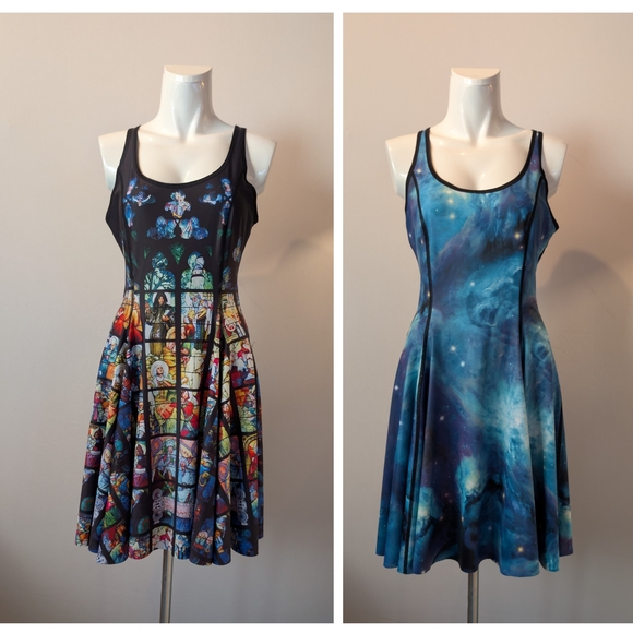 Blackmilk Dresses & Skirts - Blackmilk Dress St Vitus Vs Galaxy Teal Inside Out Reversible